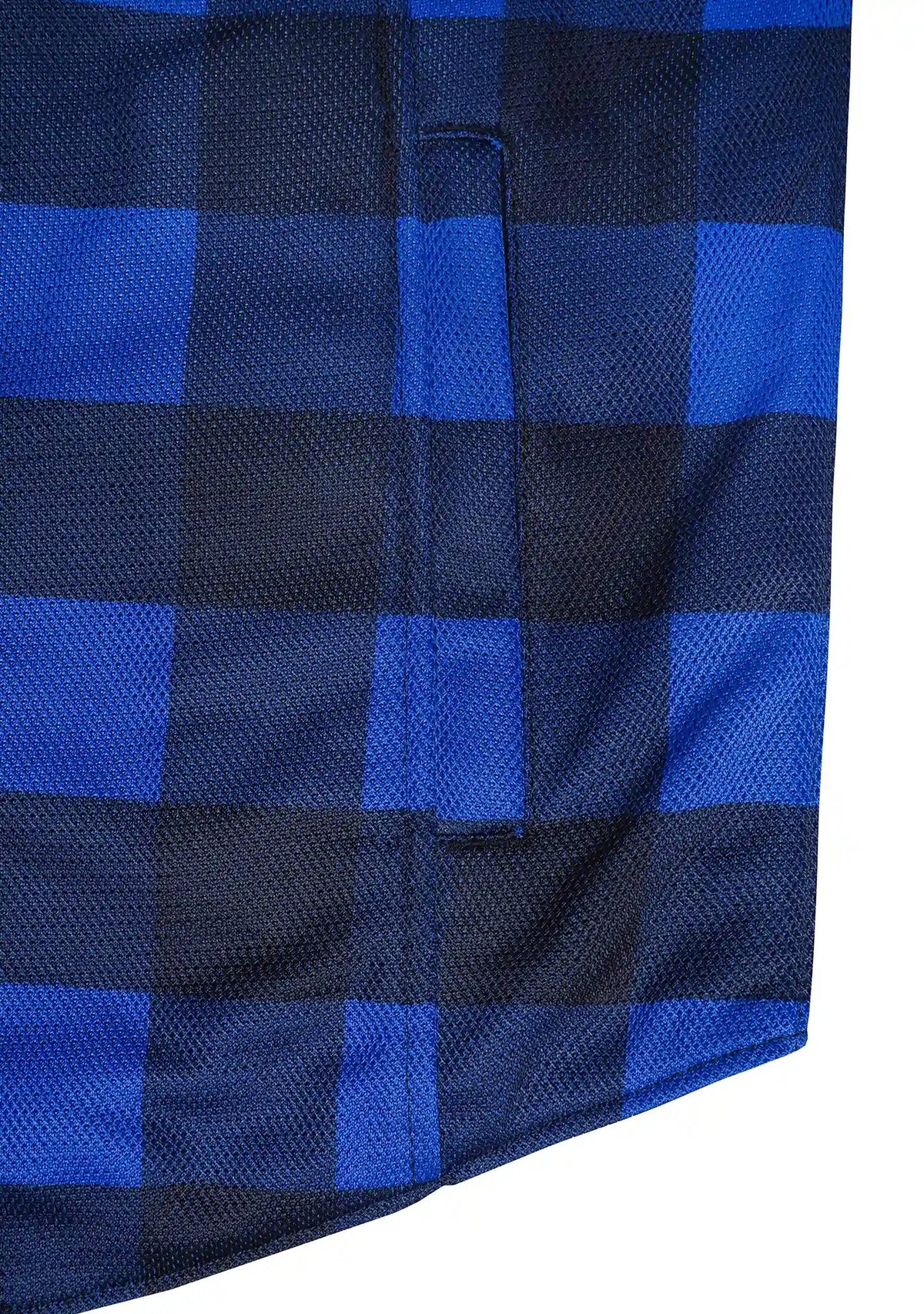 Men's Drifter Mesh Shirt Blue Check - Level 2 Protected - OZ MOTOGEAR - OZ MOTOGEAR