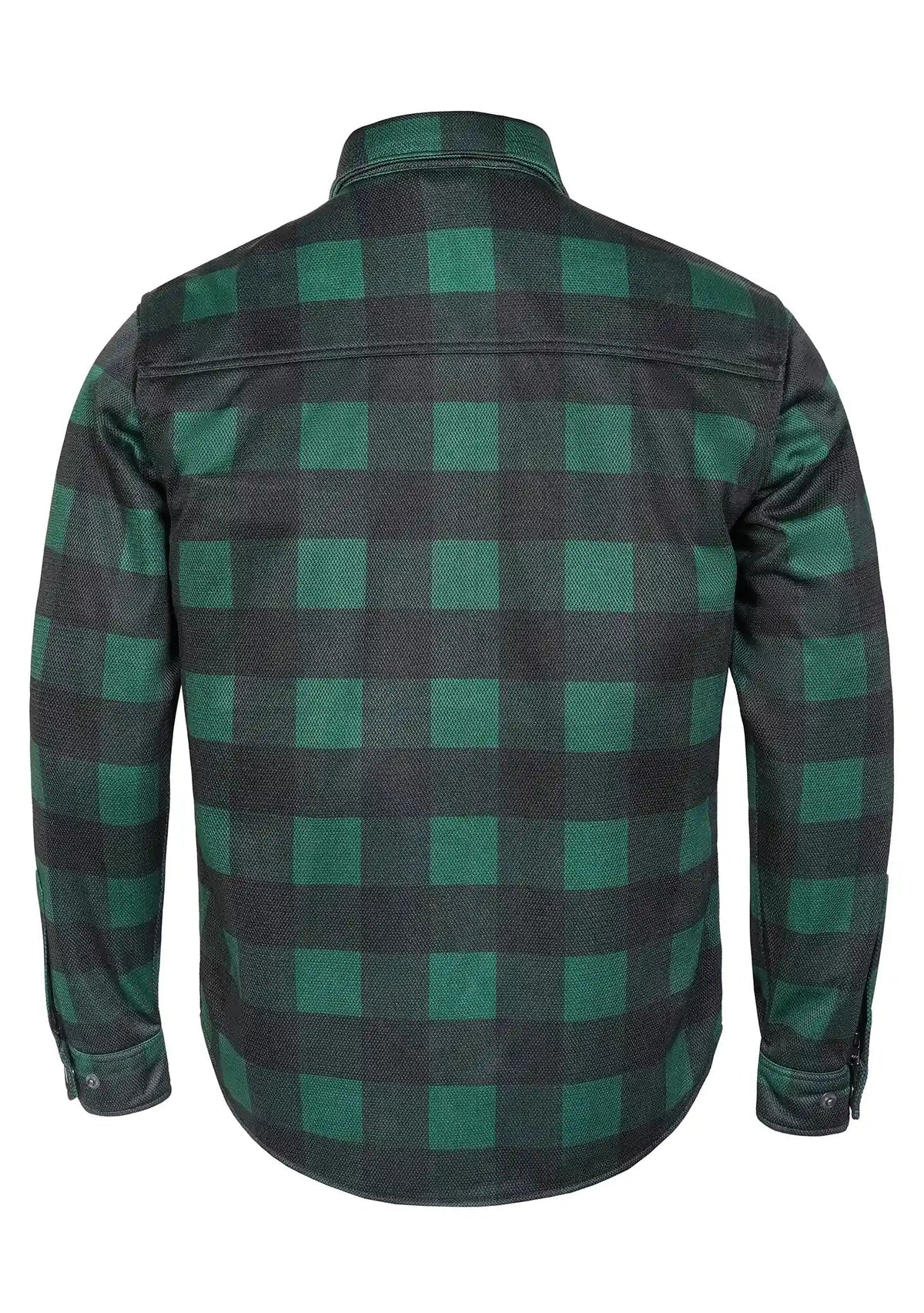 Men's Drifter Mesh Shirt Green Check - Level 2 Protected - OZ MOTOGEAR - OZ MOTOGEAR