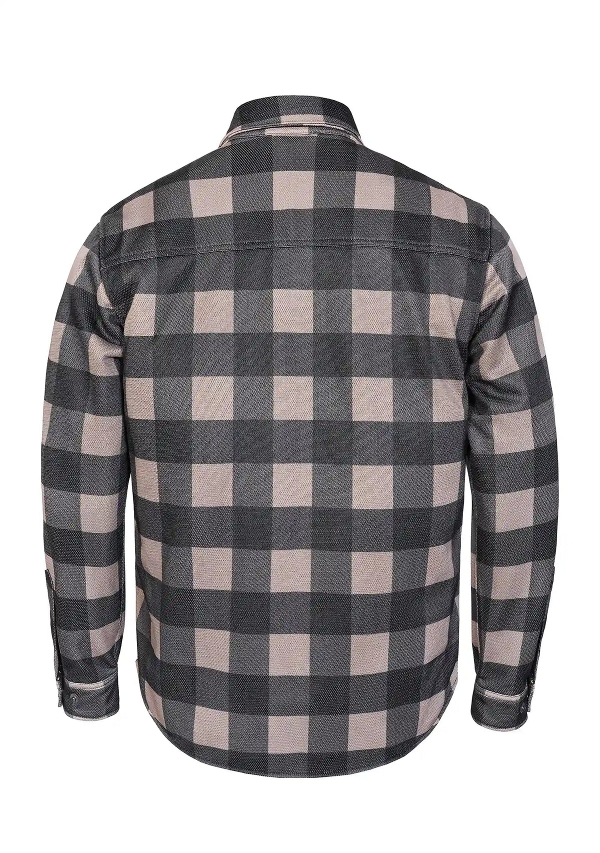 Men's Drifter Mesh Shirt Grey Check - Level 2 Protected - OZ MOTOGEAR - OZ MOTOGEAR
