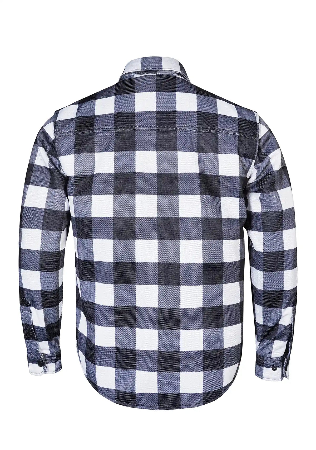 Men's Drifter Mesh Shirt White Check - Level 2 Protected - OZ MOTOGEAR - OZ MOTOGEAR