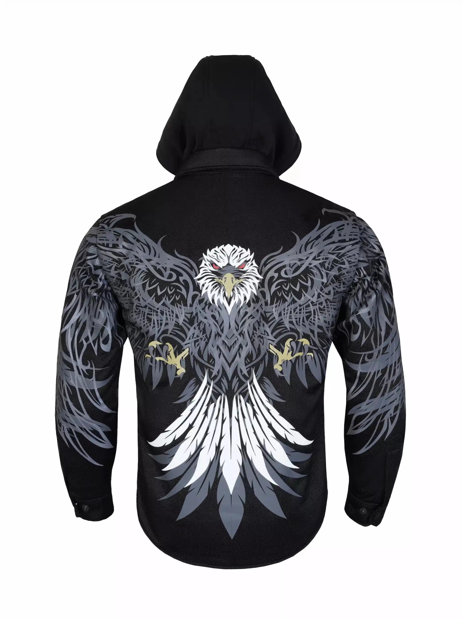 Mens Drifter Night Hawk reflective hooded Mesh Shirt — Ashborne Series - Level 2 Protected - OZ MOTOGEAR - OZ MOTOGEAR