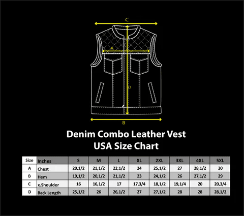 Men's Leather Motorcycle Vest with Quilted Detail and Contrast Stitch Pink - OZ MOTOGEAR - Oz Motogear