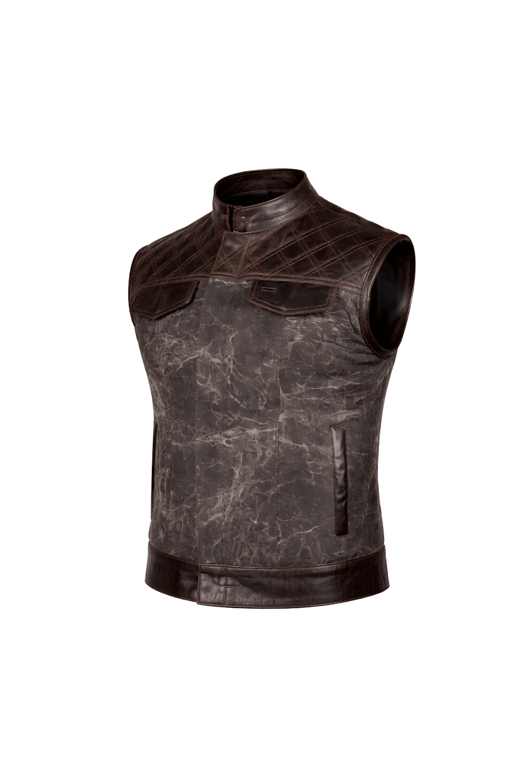 Men's Leather Motorcycle Vest