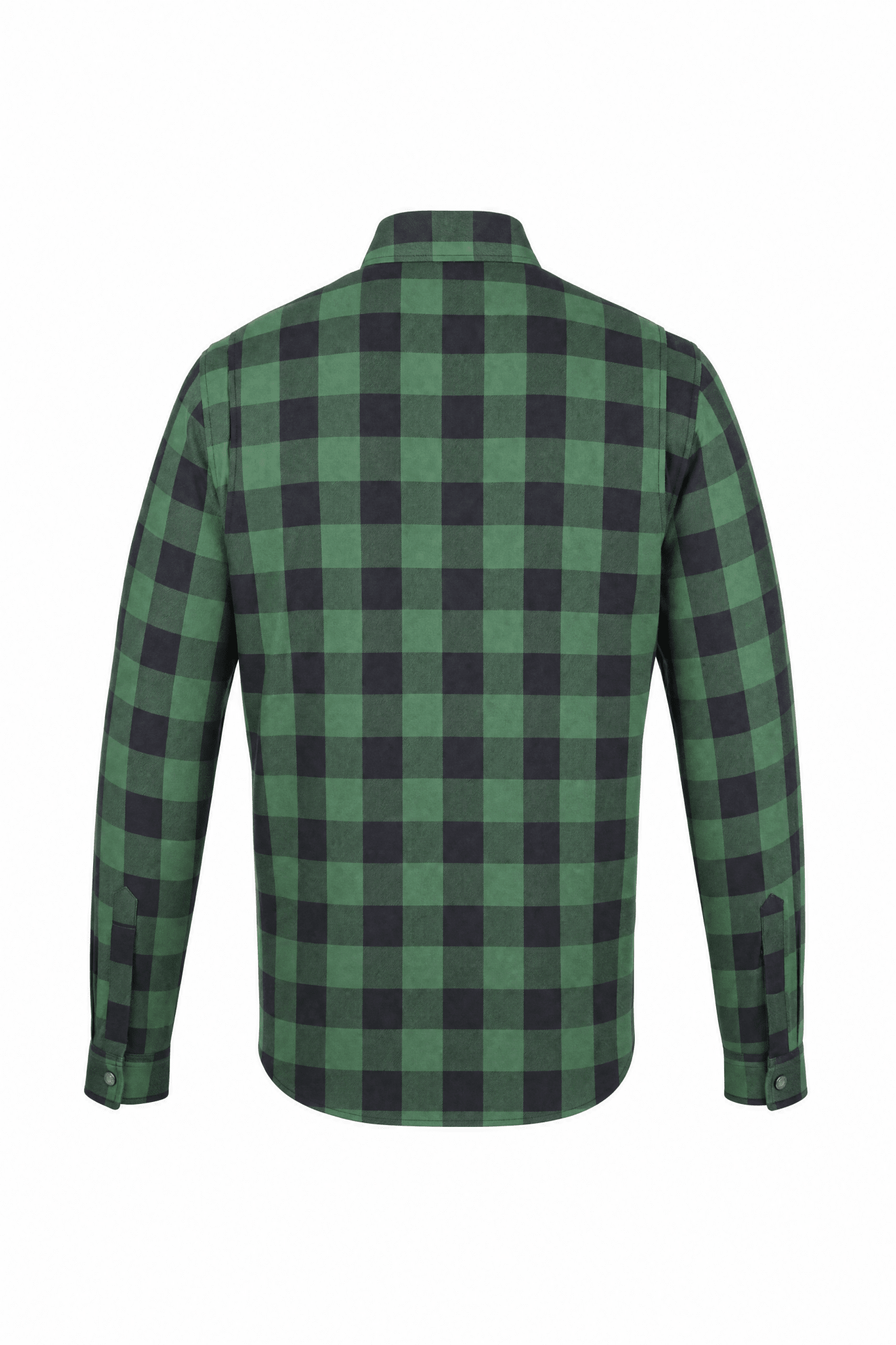 Men's Motorcycle Flannel Shirt CE AAA Certified Black & Green - OZ MOTOGEAR - Oz Motogear