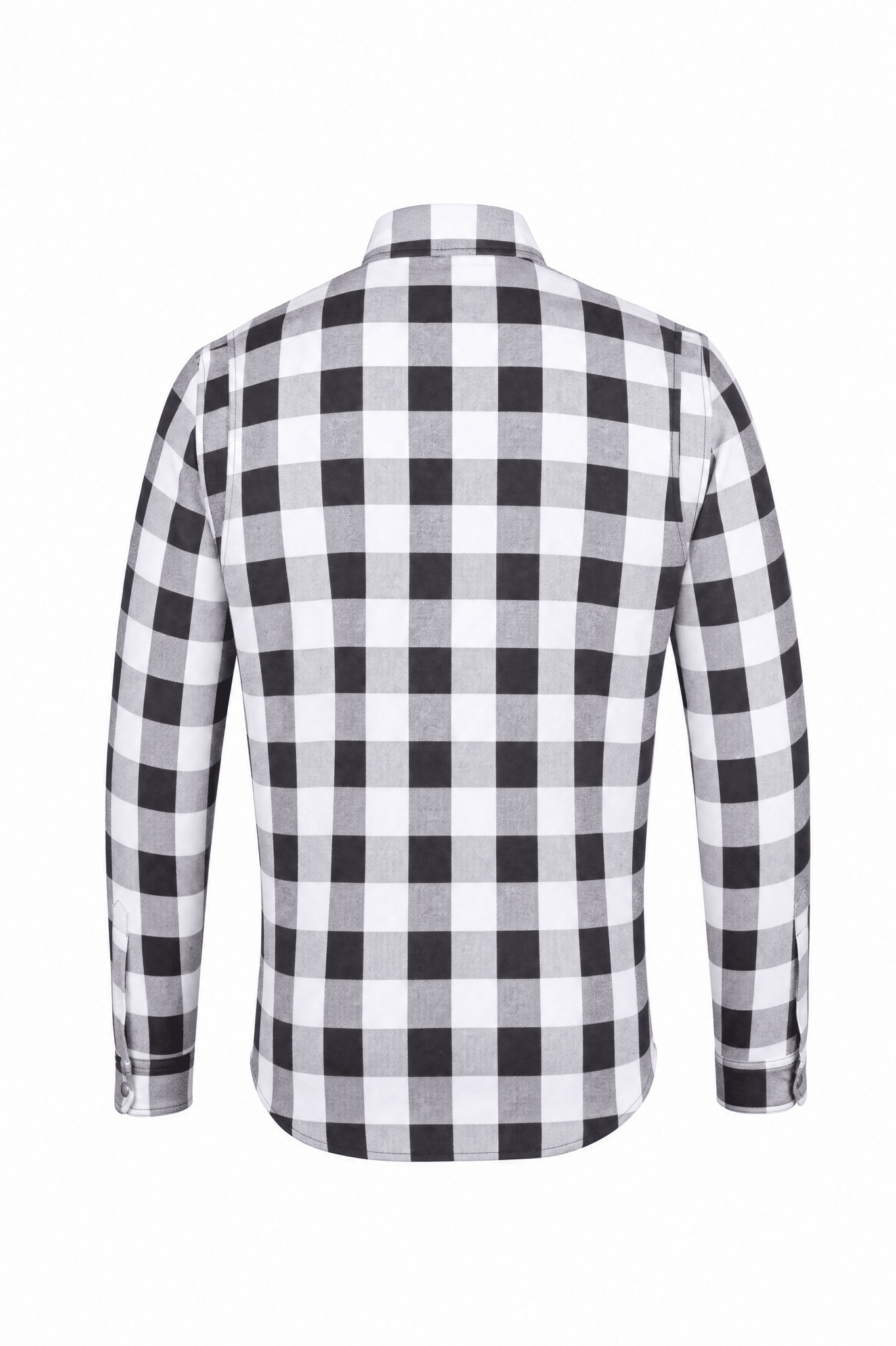 Men's Motorcycle Flannel Shirt CE AAA Certified Black & White - OZ MOTOGEAR - Oz Motogear