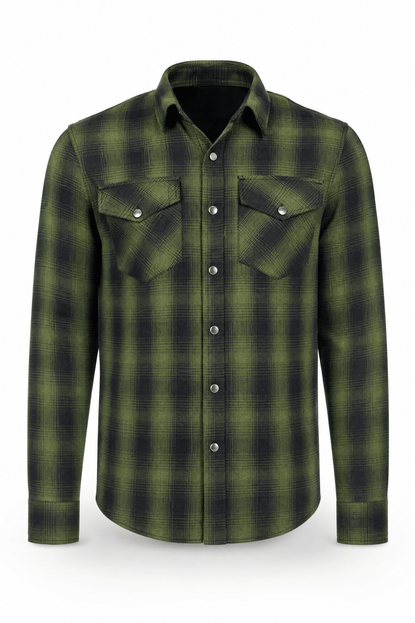 Men's Motorcycle Flannel Shirt CE AAA Certified Muted Green - OZ MOTOGEAR - Oz Motogear