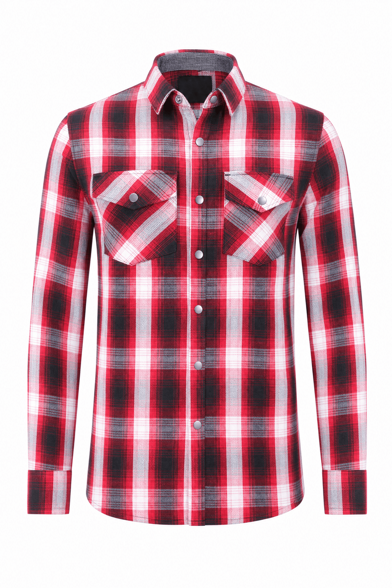Men's Motorcycle Flannel Shirt CE AAA Certified Red & White- OZ MOTOGEAR - Oz Motogear