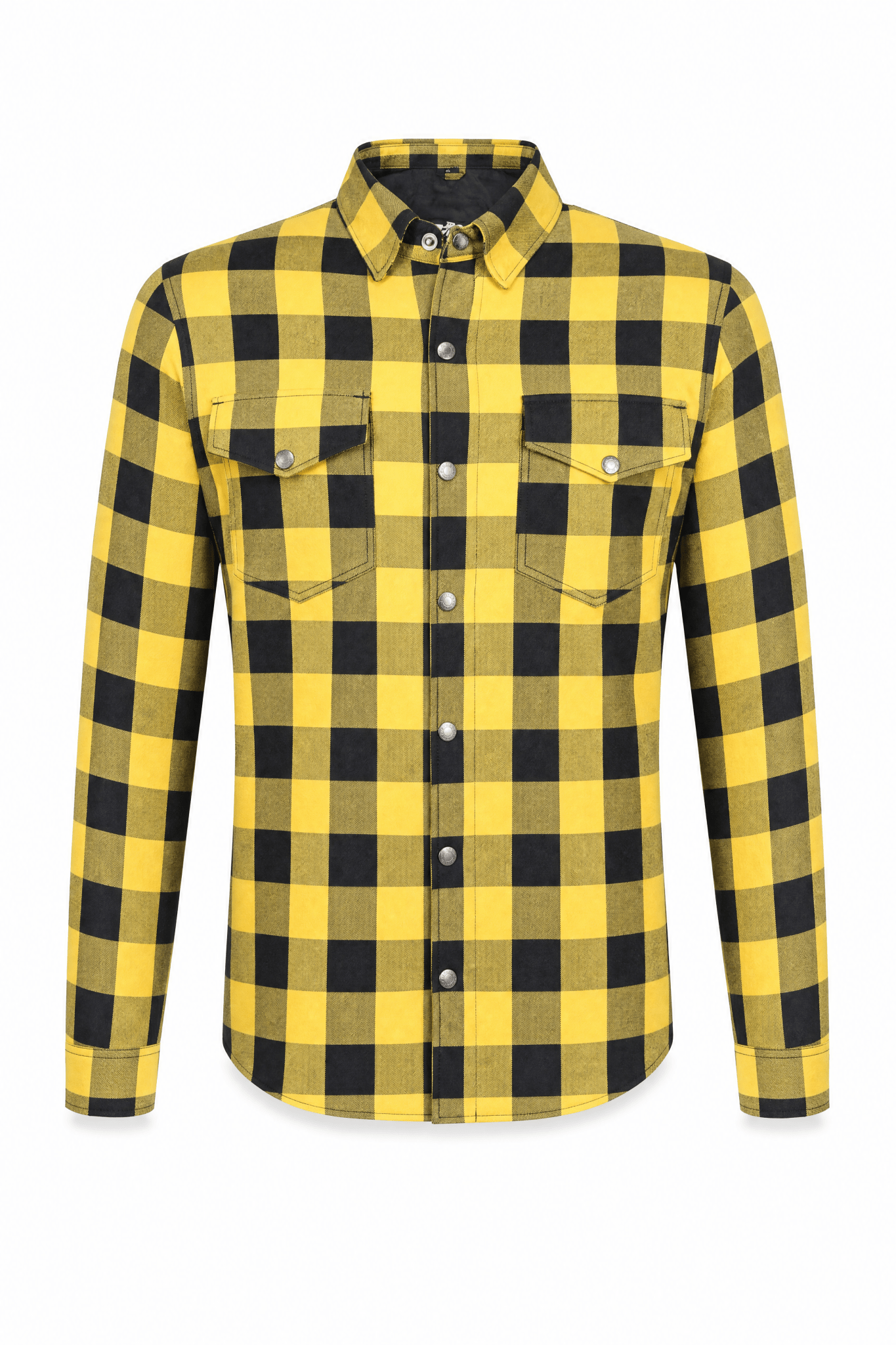 yellow dress shirts for men Men's Motorcycle Flannel Shirt CE AAA Certified Yellow & Black