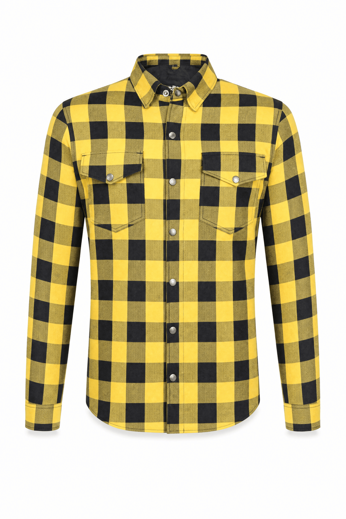 black and yellow mens dress shirt Hisdern Men's Black Gold Splicing Dress Shirt For Office Wear M