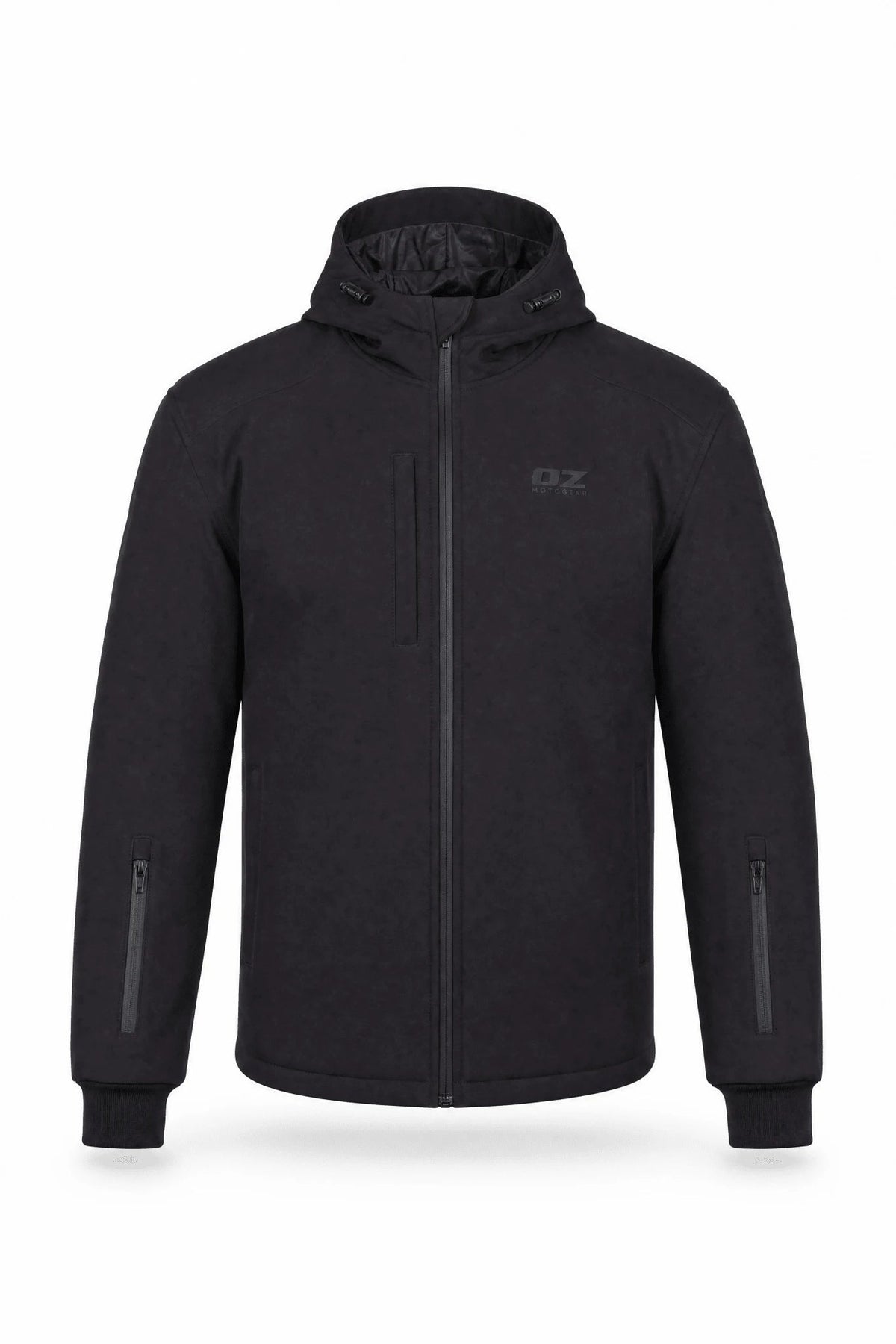 Men's Softshell Armored Motorcycle Hoodie - Level 2 Protected - OZ MOTOGEAR - OZ MOTOGEAR
