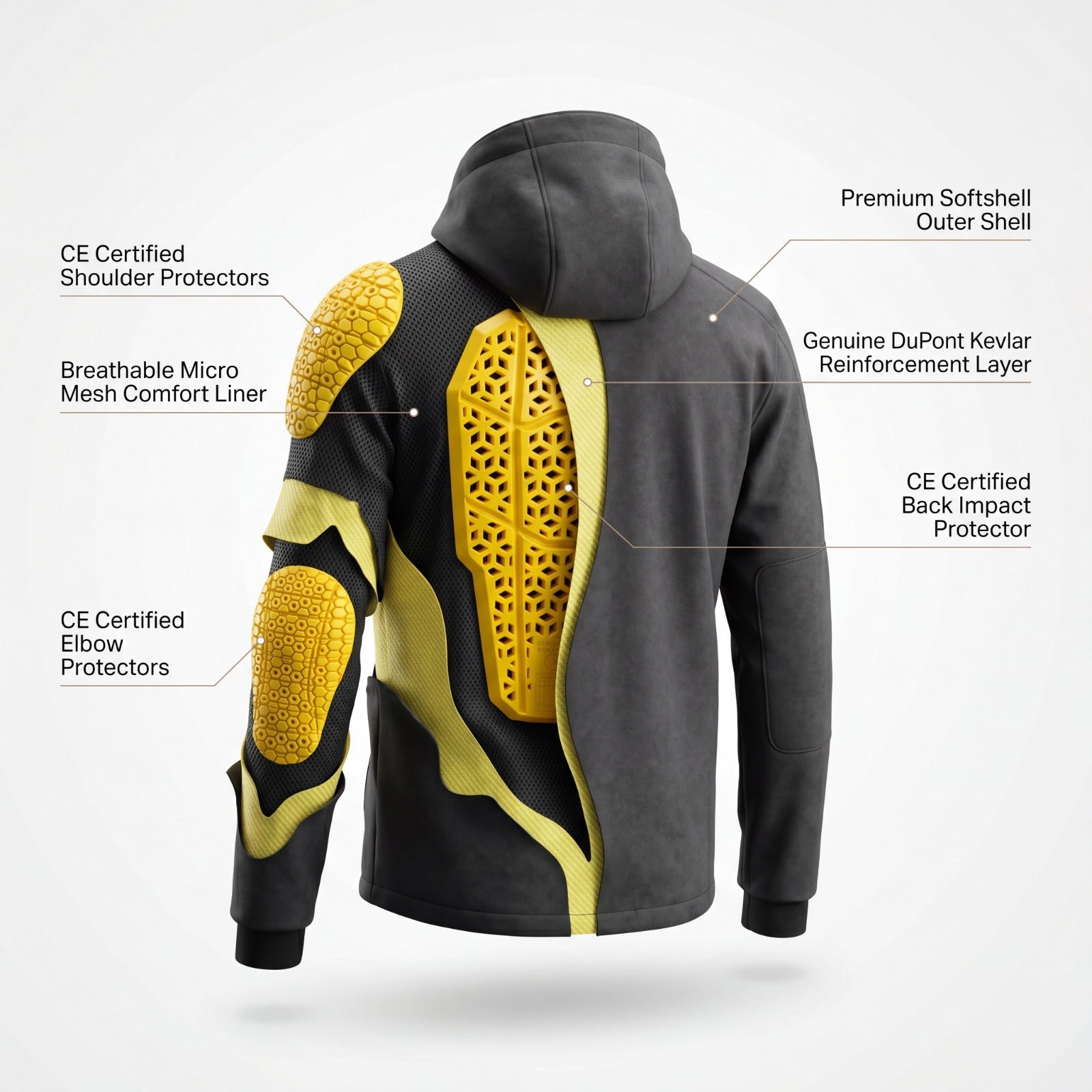 CE AAA Kevlar Armored Motorcycle Hoodie Men | OZ MOTOGEAR