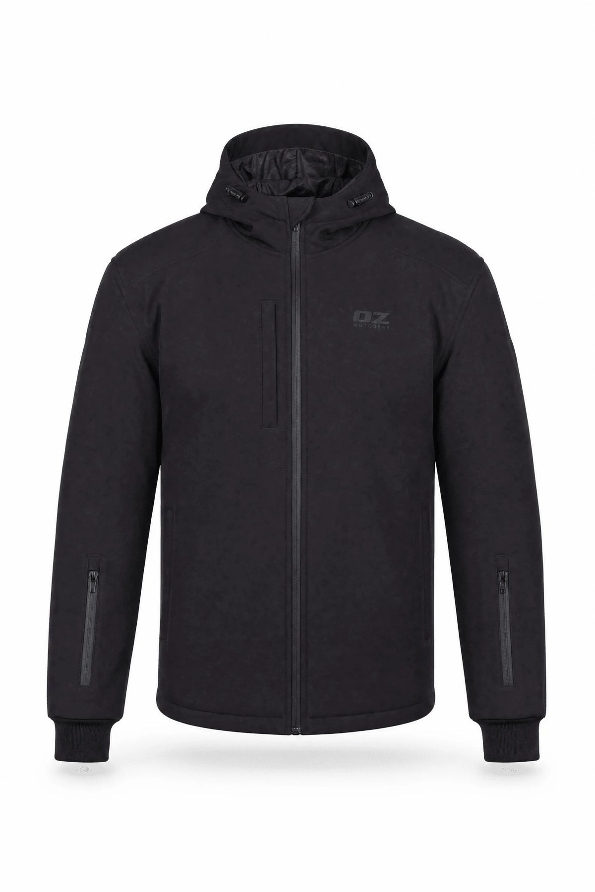 Men's Softshell Armored Motorcycle Hoodie - Level 2 Protected - OZ MOTOGEAR