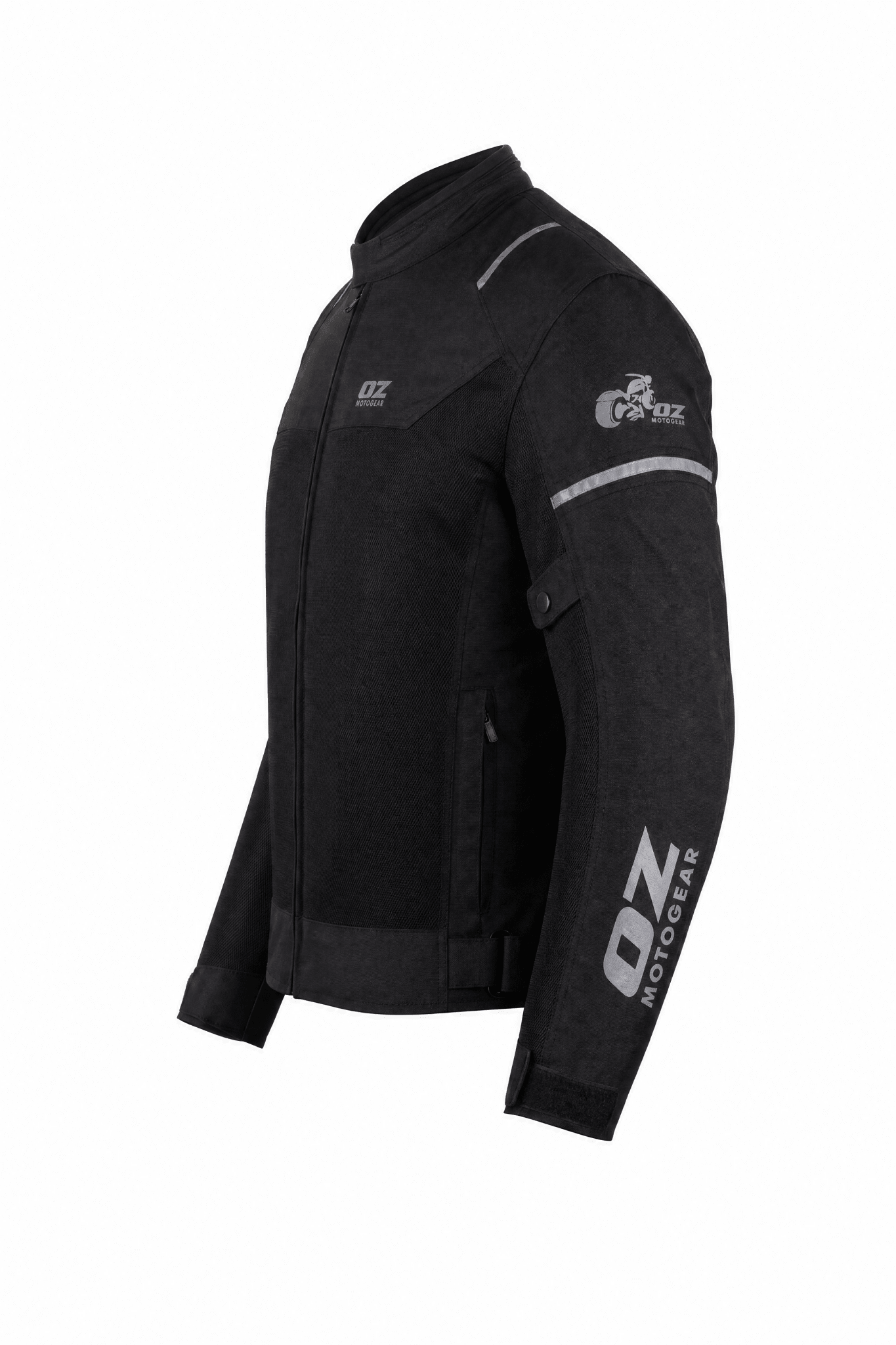 Men's Summer Motorcycle Mesh Jacket CE AA Cordura Black - OZ MOTOGEAR - Oz Motogear
