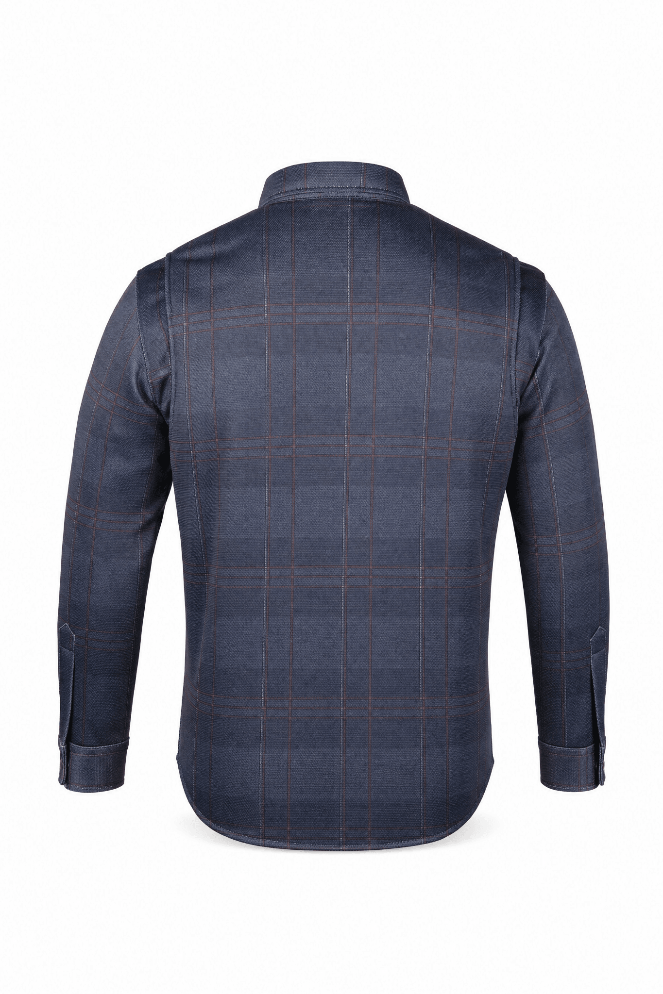 Men's Summer Motorcycle Mesh Shirt CE AA Orange Dark Plaid - OZ MOTOGEAR - Oz Motogear