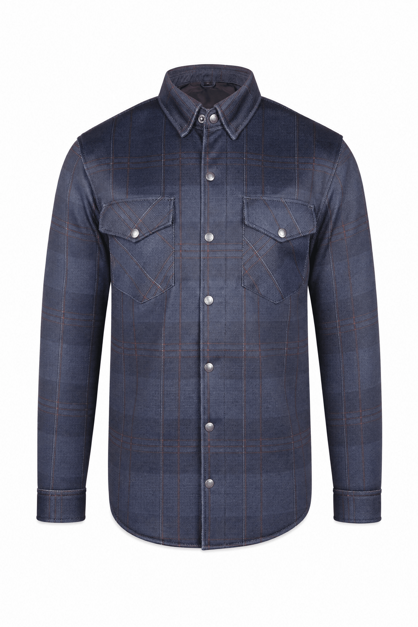 Men's Summer Motorcycle Mesh Shirt CE AA Orange Dark Plaid - OZ MOTOGEAR - Oz Motogear
