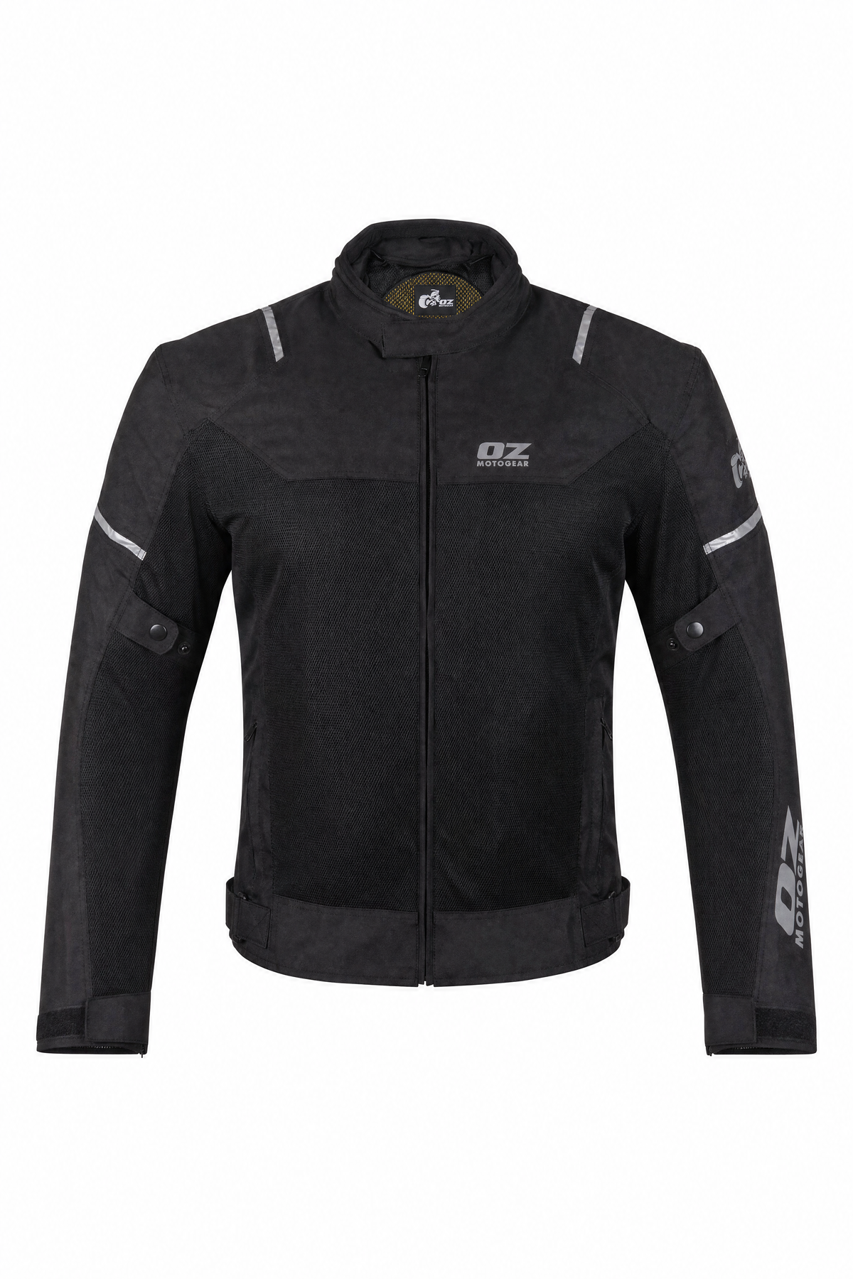 Men's Summer Motorcycle Mesh Jacket CE AA Cordura Black - OZ MOTOGEAR