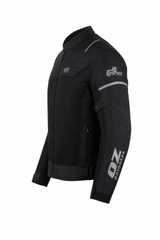 Men's Summer Motorcycle Mesh Jacket CE AA Cordura Black - OZ MOTOGEAR